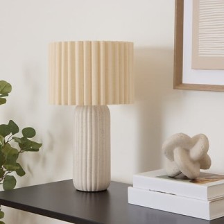 Lampe Kenan 43cm céramique beige