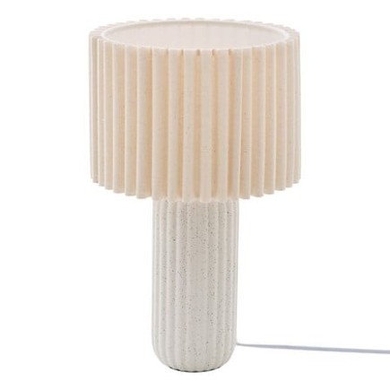 Lampe Kenan 43cm céramique beige