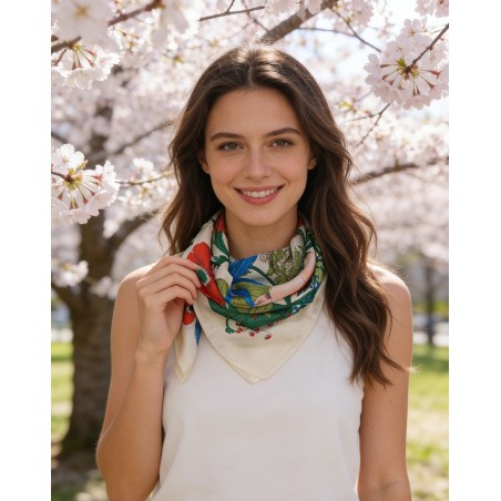 Carré effet soie 70x70cm pas cher