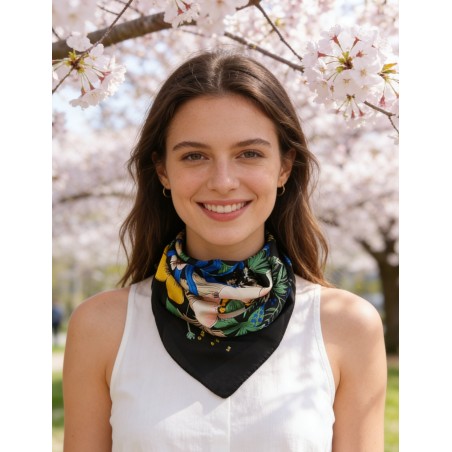 Carré effet soie 70x70cm pas cher