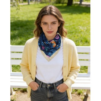 Carré effet soie 70x70cm pas cher