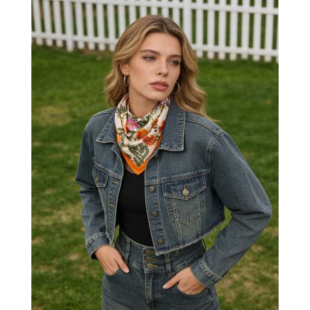 Carré effet soie 70x70cm pas cher