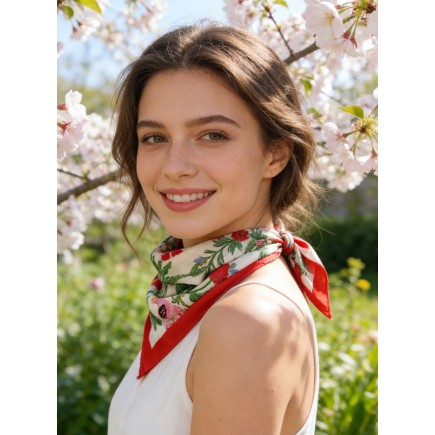 Carré effet soie 70x70cm pas cher