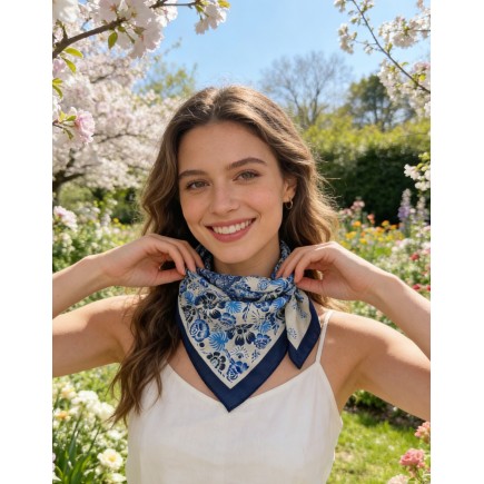 Carré effet soie 70x70cm pas cher