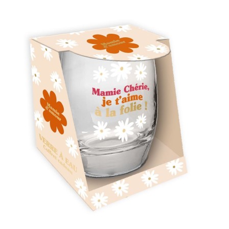 VERRE A EAU "MAMIE CHERIE"