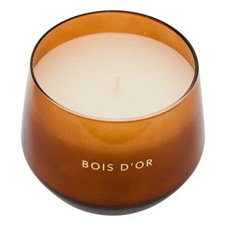 Bougie parfumée Glowy 300g pot verre bois d'or