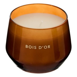 Bougie parfumée Glowy 300g pot verre bois d'or