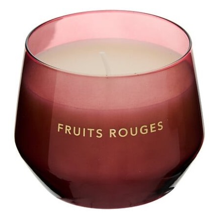 Bougie parfumée Glowy 300g pot verre fruits rouges