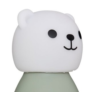 Bouteille isotherme Orso 500 ml inox bouchon ours vert