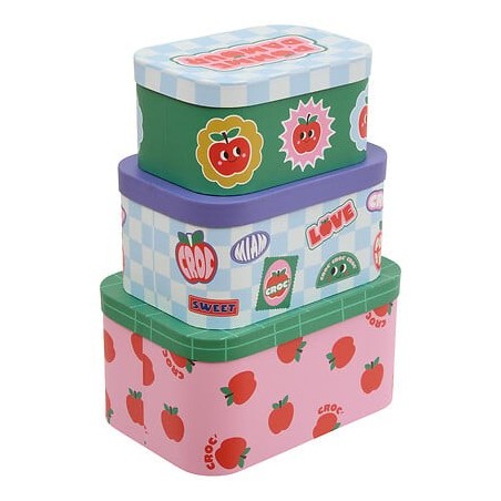 Lot de 3 boîtes Chachapop Pomme d'amour carton