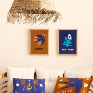 Affiche cadre Libe 30 x 40 cm Santorin