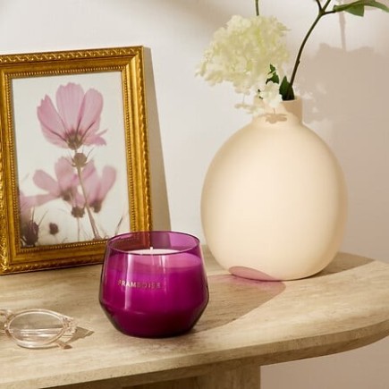Bougie parfumée Glowy 300g pot verre framboise