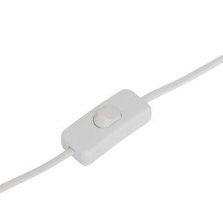 Lampe Delcia 45 cm métal blanc doré