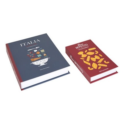 Lot de 2 boîtes livre Della pâte carton