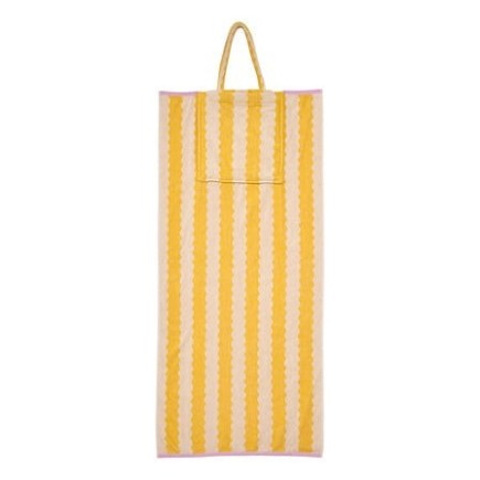 Serviette et sac Poolside 70 x 150 cm jaune
