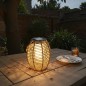 Lanterne extérieure solaire Gina 20cm jute