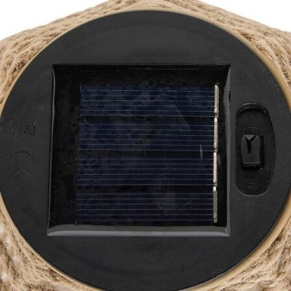 Lanterne extérieure solaire Gina 20cm jute