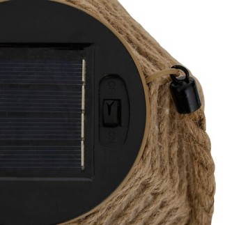 Lanterne extérieure solaire Gina 20cm jute