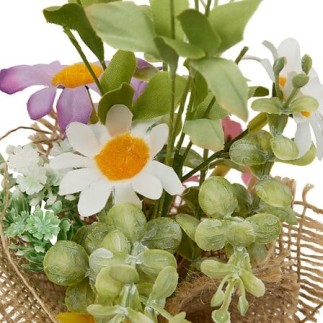 Bunch de fleurs Tama 29cm avec pot jute