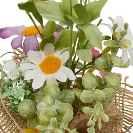 Bunch de fleurs Tama 29cm avec pot jute