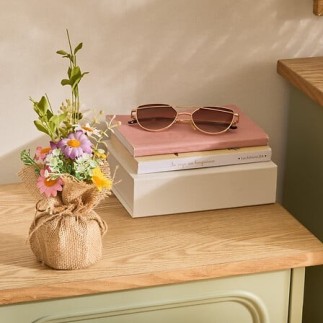 Bunch de fleurs Tama 29cm avec pot jute