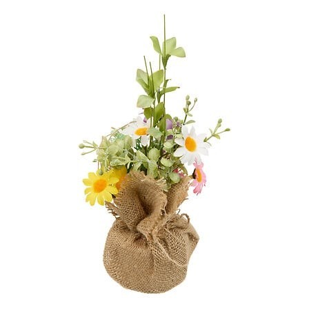 Bunch de fleurs Tama 29cm avec pot jute