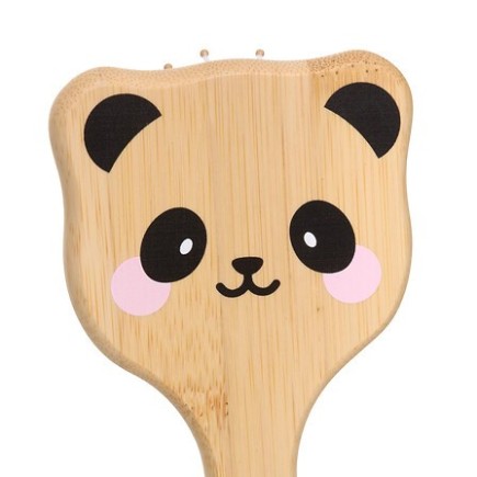 Brosse à cheveux enfant panda 15,8 cm bambou